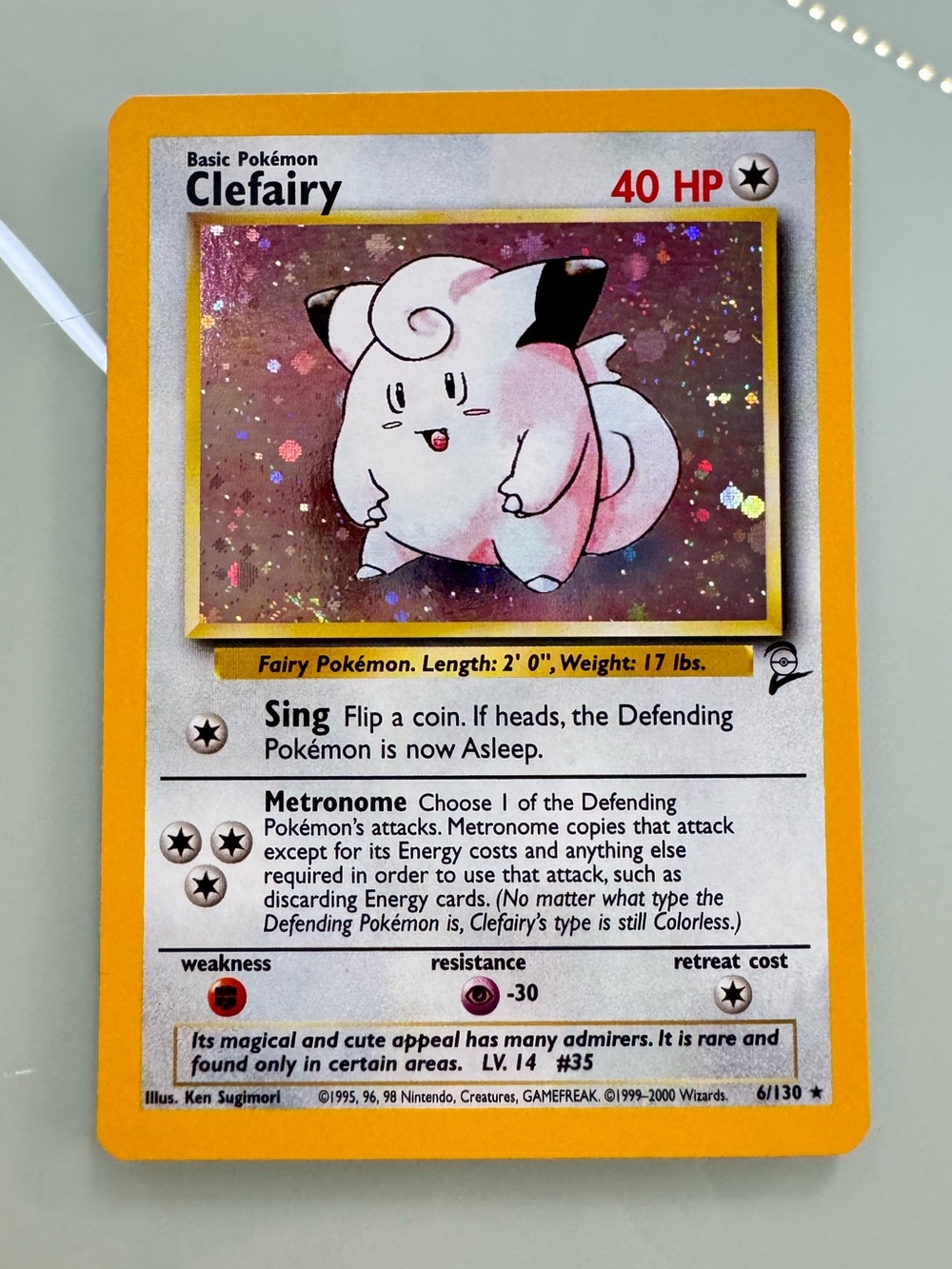 Clefairy Holo Vintage Pokémon Card